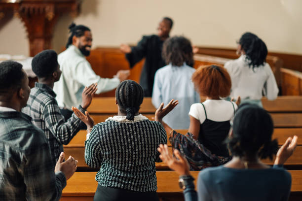 Congregation worshipping together